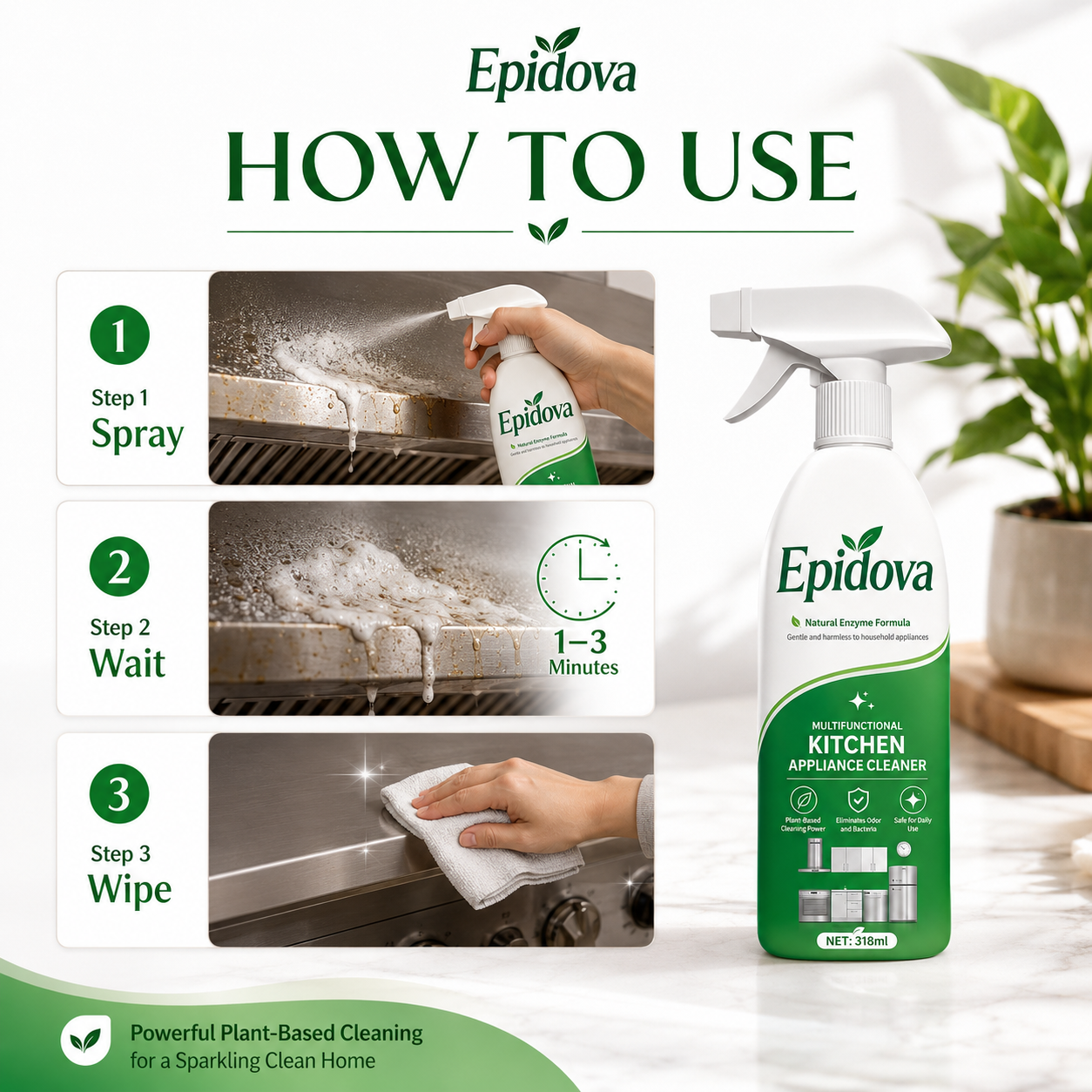 Epidova™ Kitchen Grease Foam Cleaner