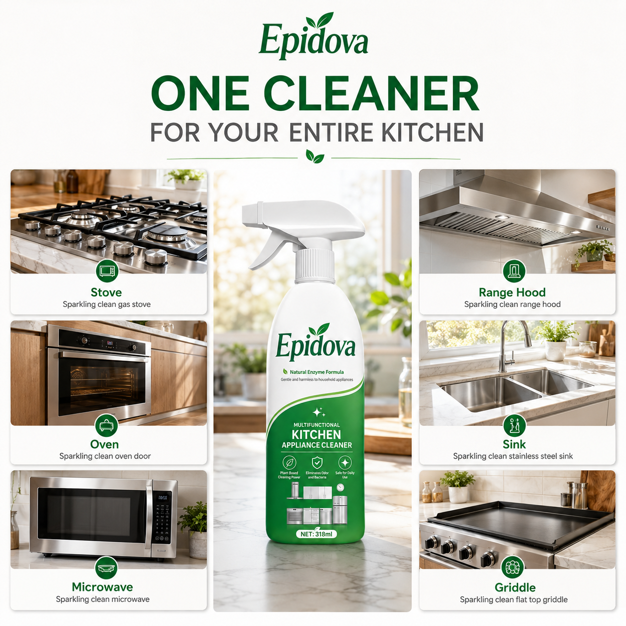 Epidova™ Kitchen Grease Foam Cleaner