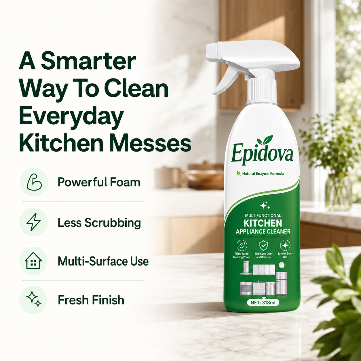 Epidova™ Kitchen Grease Foam Cleaner